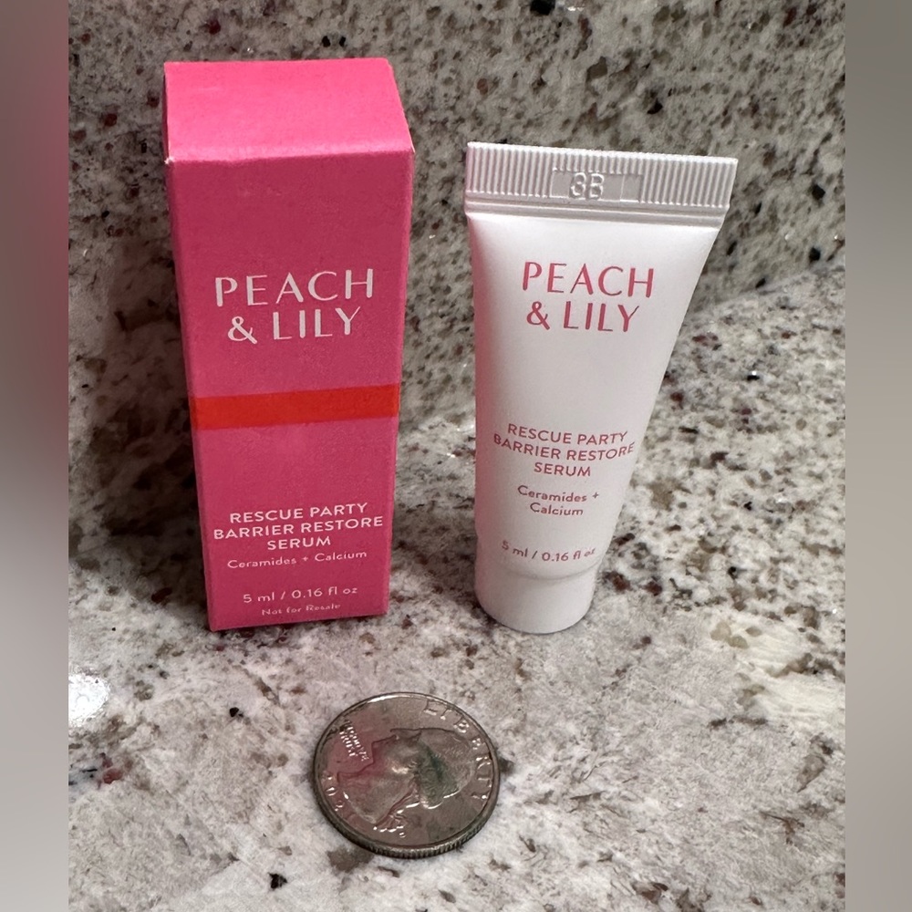 🍄6/$26 peach& Lily rescue party, barrier restore serum mini NWT